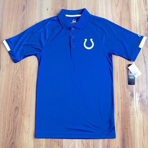 NEW Indianapolis Colts Polo Shirt Small Blue Short Sleeve Unisex Men’s